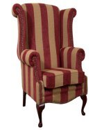 View Manor Chair Romano Terracotta Stripe